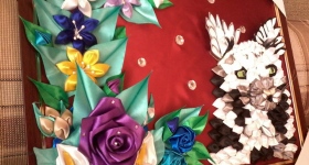 картины в стиле канзаши фото картины в стиле канзаши фото