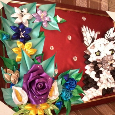 картины в стиле канзаши фото картины в стиле канзаши фото