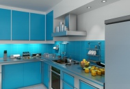 фото кухни цвет синий цвет