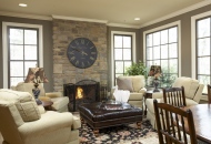 оформление каминов камнем